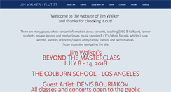 Desktop Screenshot of jimwalkerflute.com